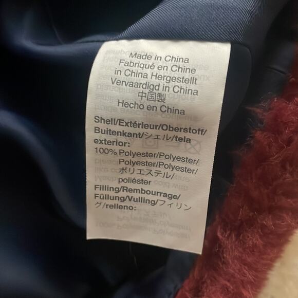 J.Crew Plush Fleece Excursion Vest Crimson Maple - Picture 13 of 13